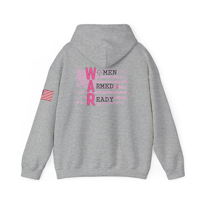 Women Armed & Ready Pink Flag Hooded Sweatshirt