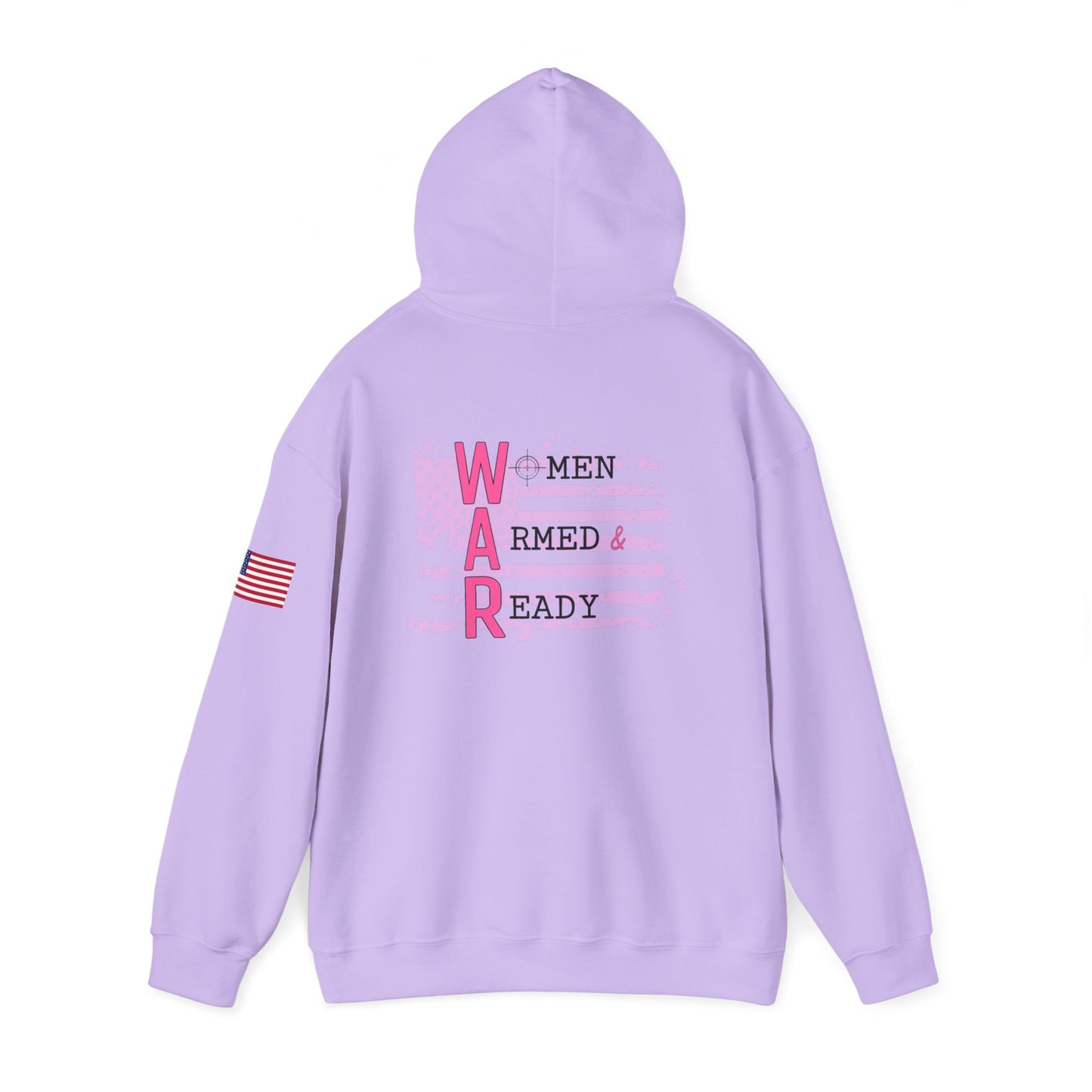 Women Armed & Ready Pink Flag Hooded Sweatshirt