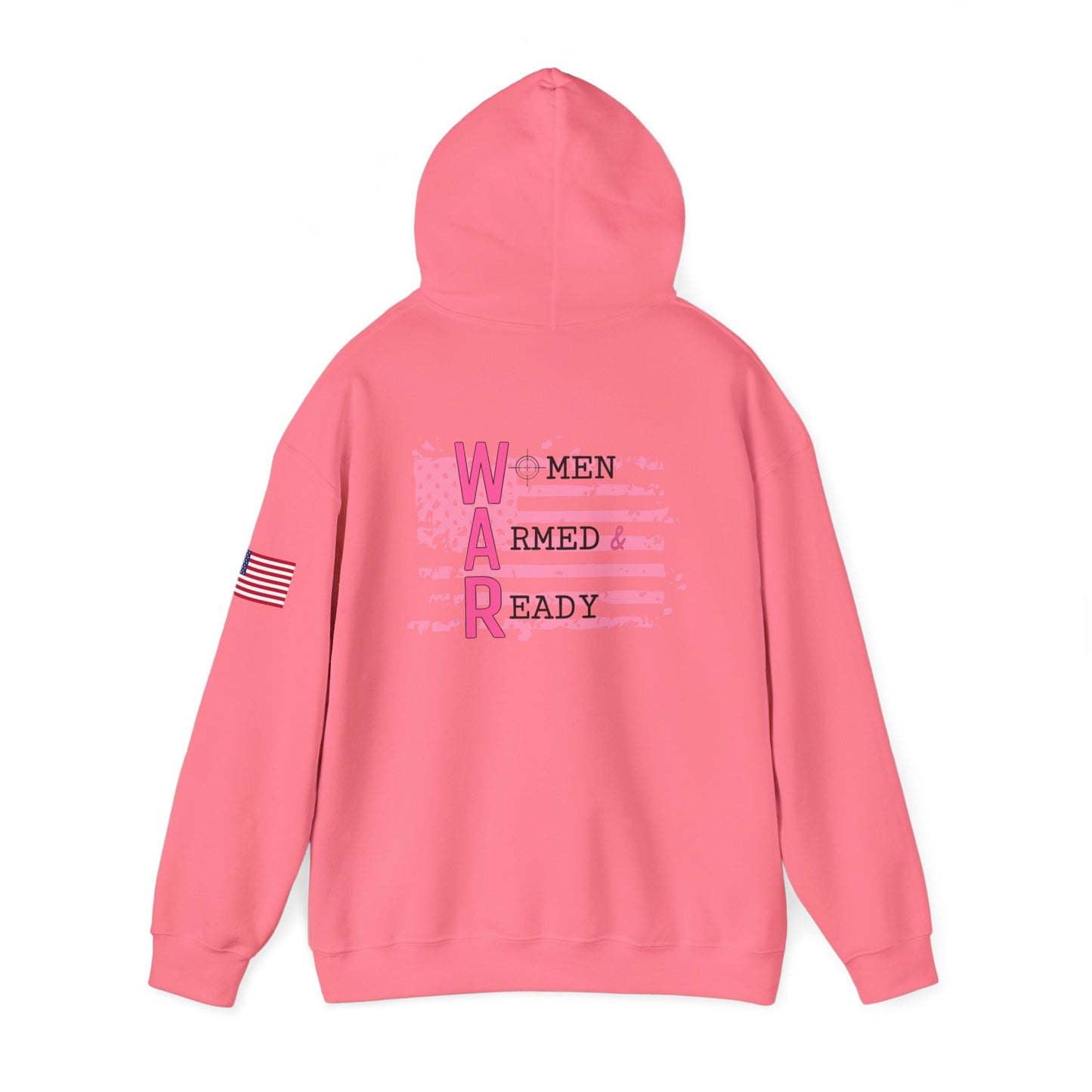 Women Armed & Ready Pink Flag Hooded Sweatshirt