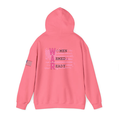 Women Armed & Ready Pink Flag Hooded Sweatshirt