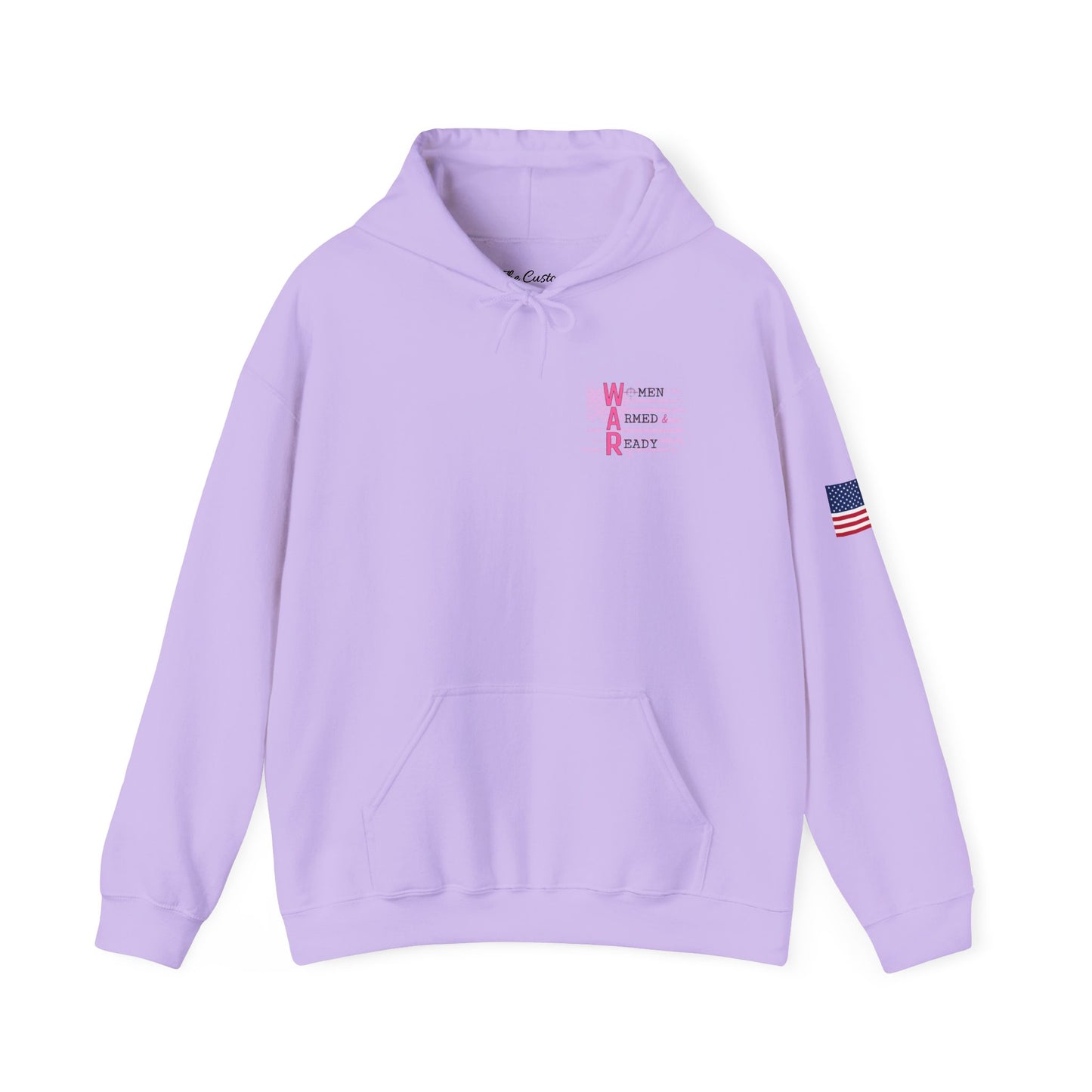 Women Armed & Ready Pink Flag Hooded Sweatshirt