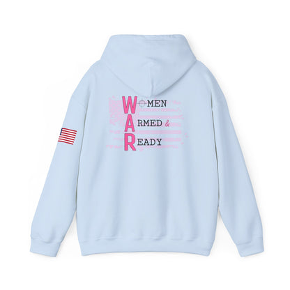 Women Armed & Ready Pink Flag Hooded Sweatshirt