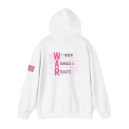 Women Armed & Ready Pink Flag Hooded Sweatshirt