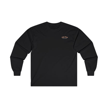 long sleeve cotton work t-shirt shirt crew neck black