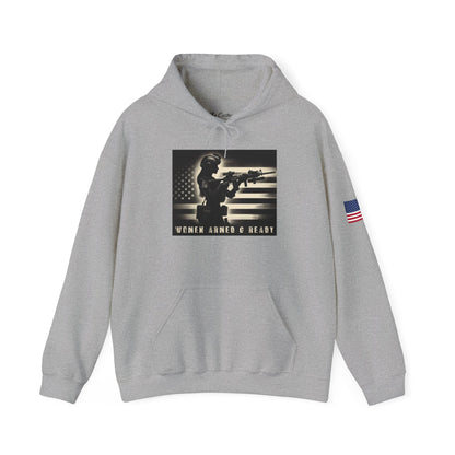 Women Armed & Ready Soldier Hooded Sweatshirt