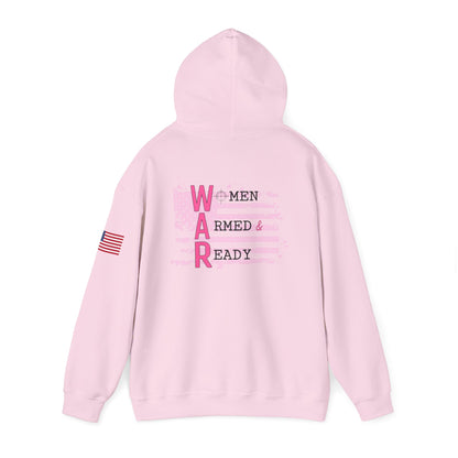 Women Armed & Ready Pink Flag Hooded Sweatshirt