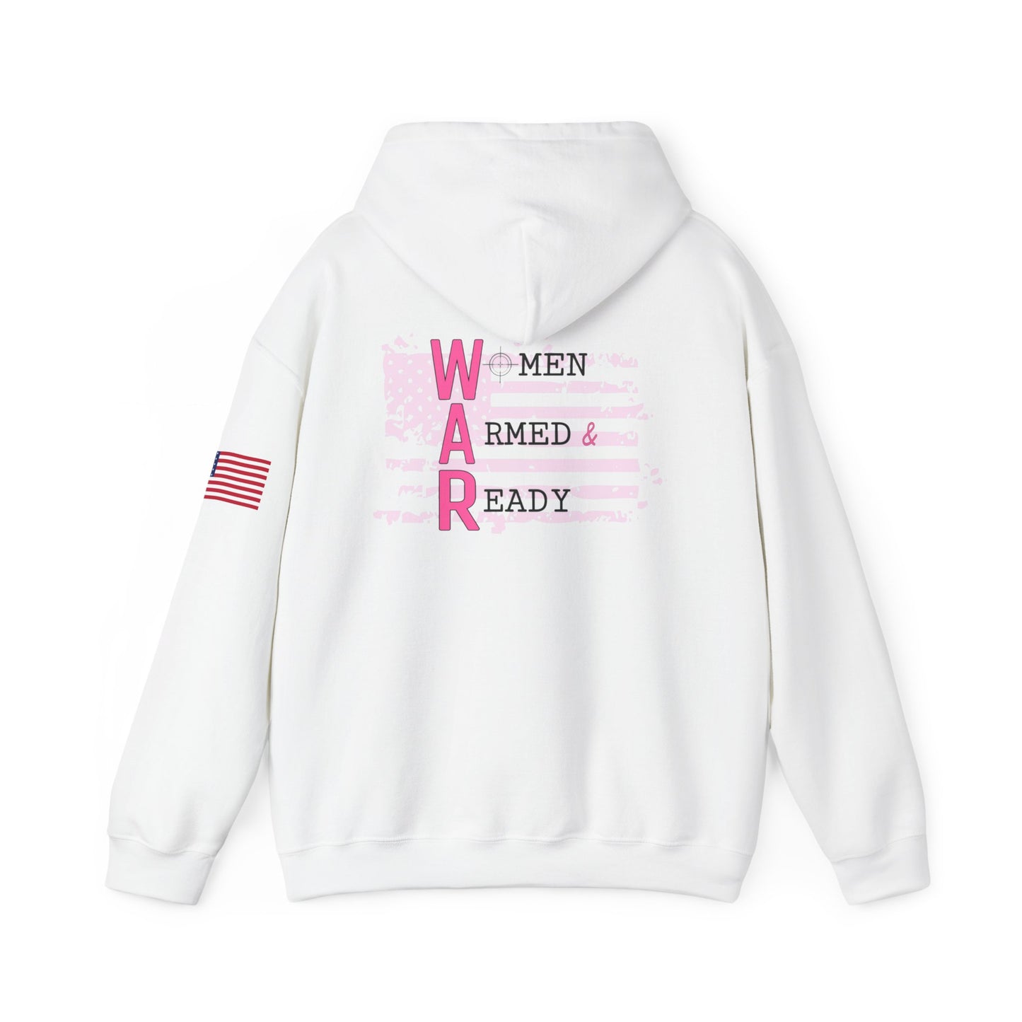 Women Armed & Ready Pink Flag Hooded Sweatshirt