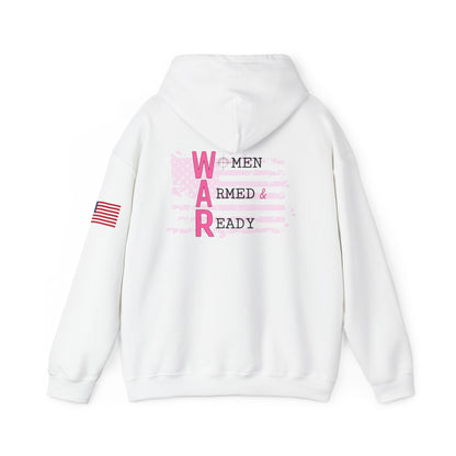 Women Armed & Ready Pink Flag Hooded Sweatshirt