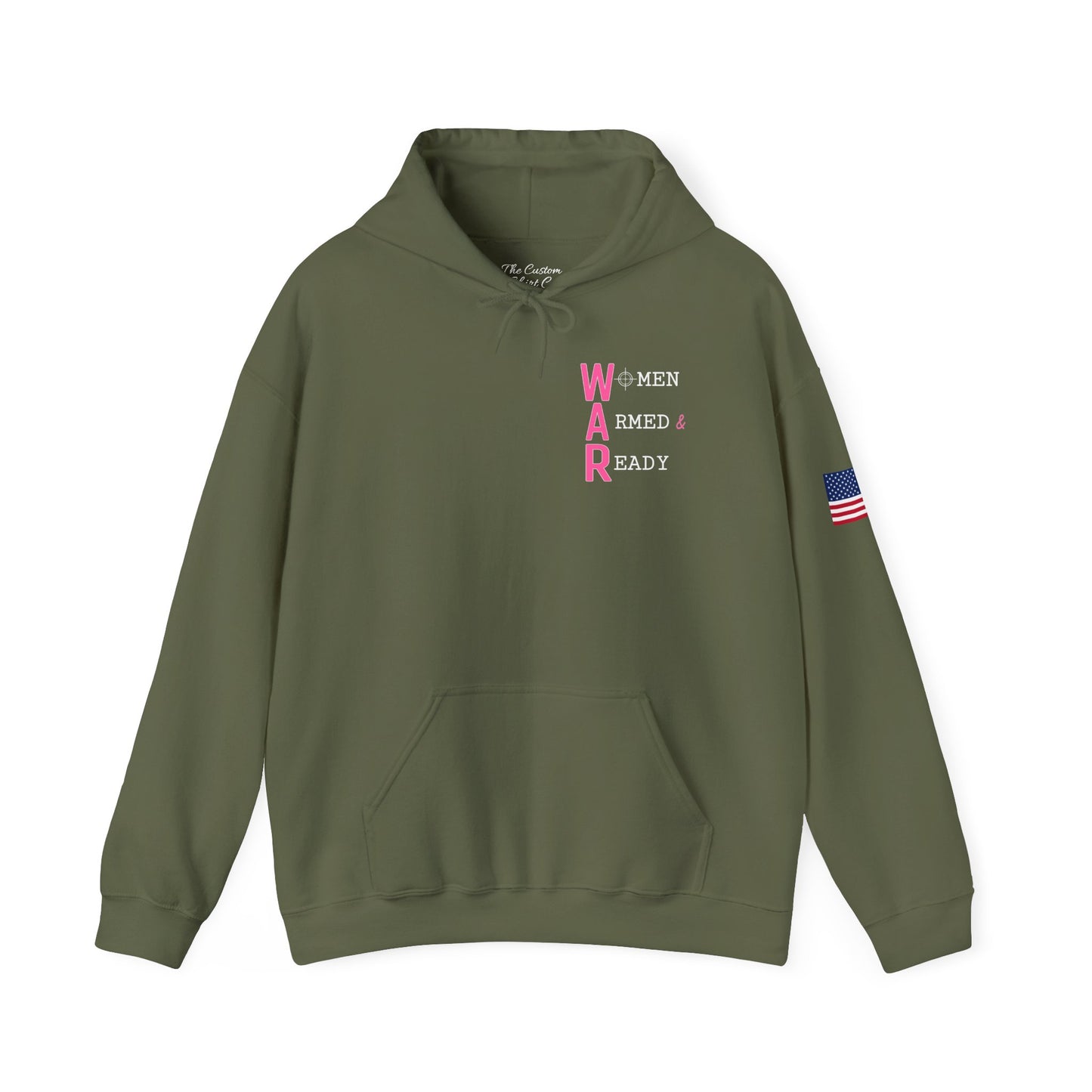 Women Armed & Ready Front Print Only Hooded Sweatshirt