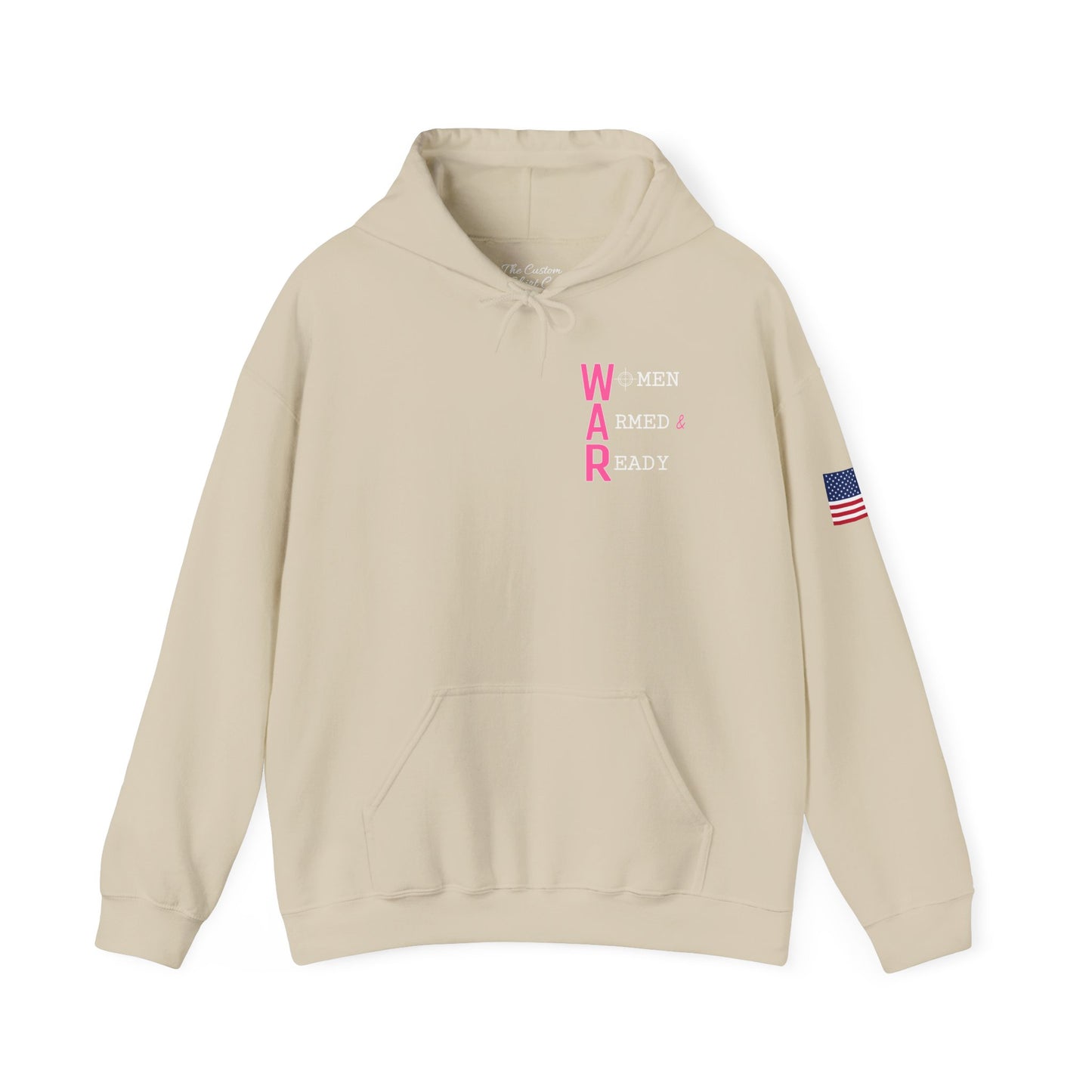 Women Armed & Ready Front Print Only Hooded Sweatshirt