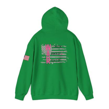 Women Armed & Ready Pink Flag Hooded Sweatshirt