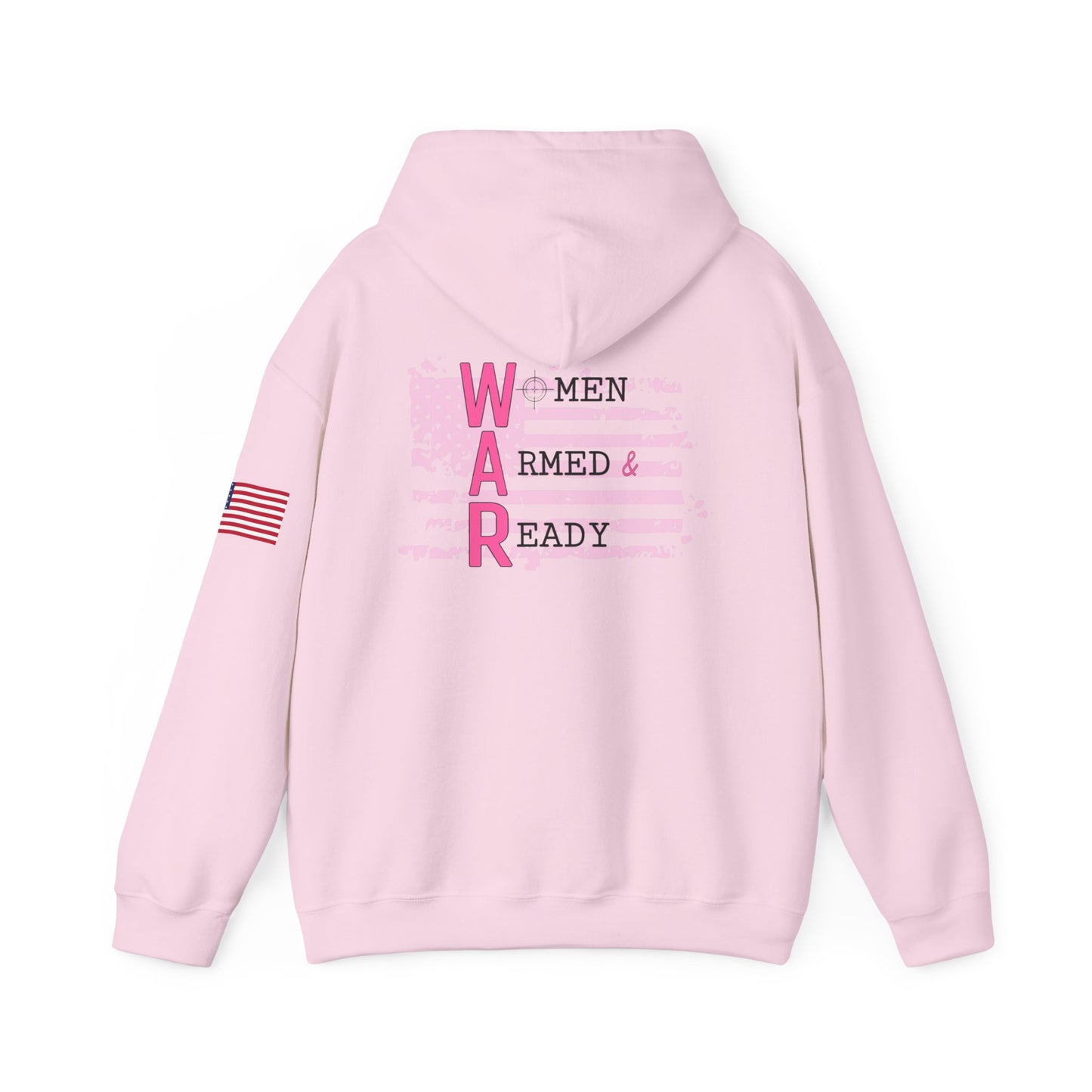 Women Armed & Ready Pink Flag Hooded Sweatshirt