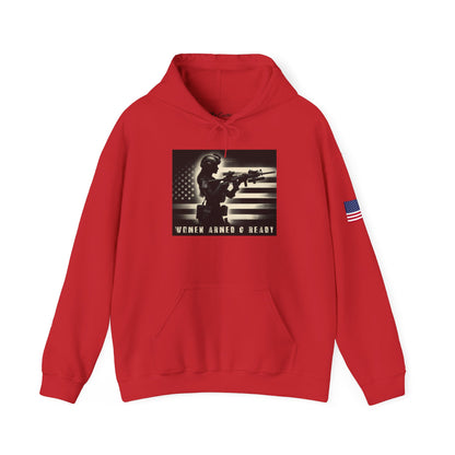 Women Armed & Ready Soldier Hooded Sweatshirt