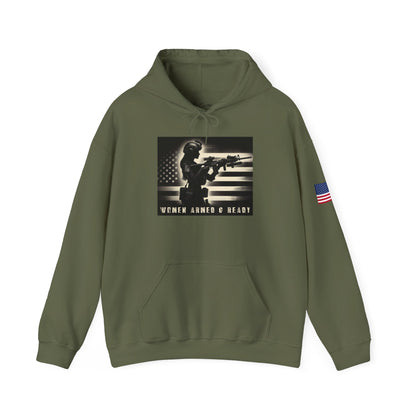 Women Armed & Ready Soldier Hooded Sweatshirt