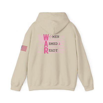 Women Armed & Ready Pink Flag Hooded Sweatshirt