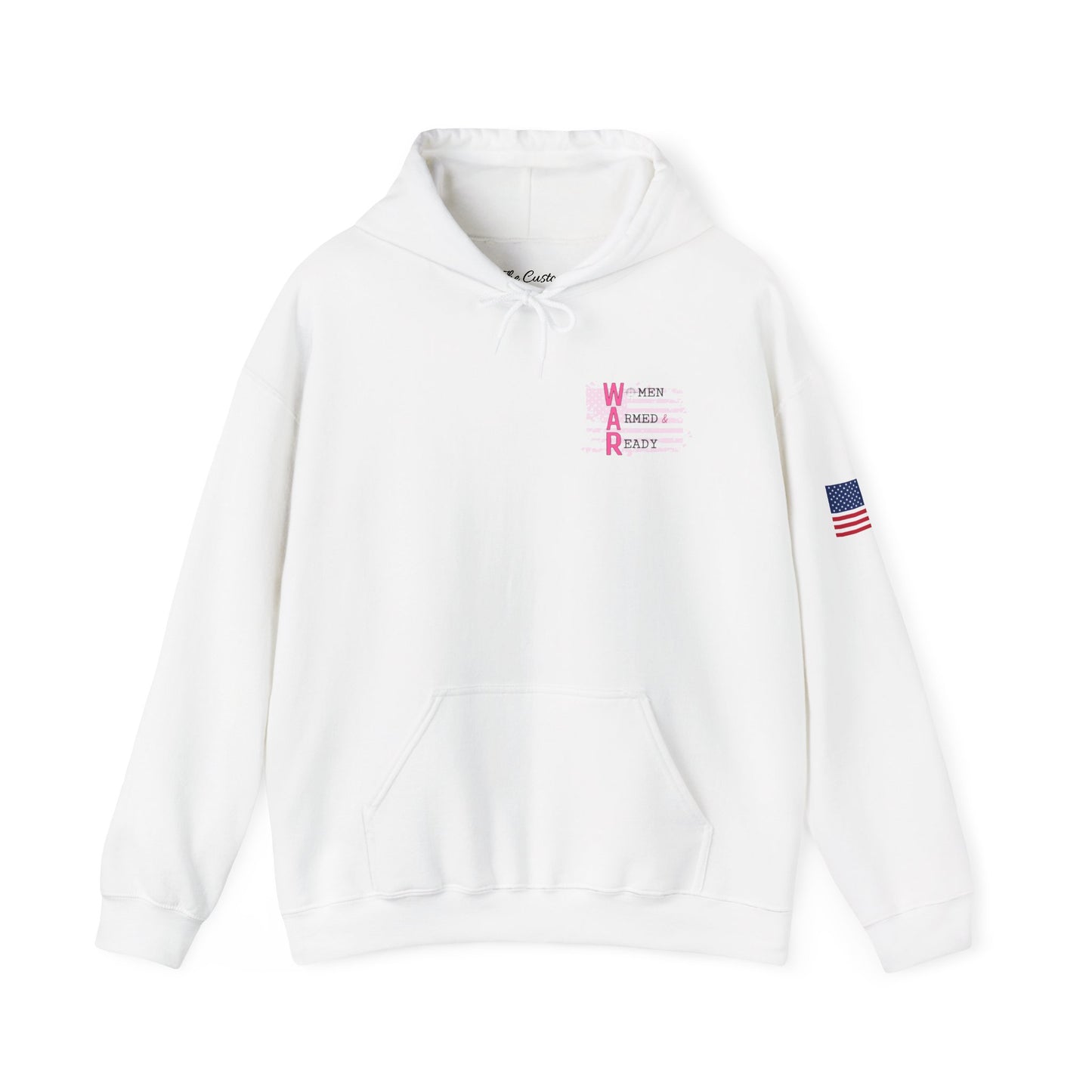 Women Armed & Ready Pink Flag Hooded Sweatshirt