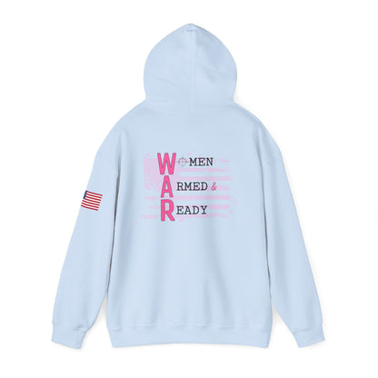 Women Armed & Ready Pink Flag Hooded Sweatshirt