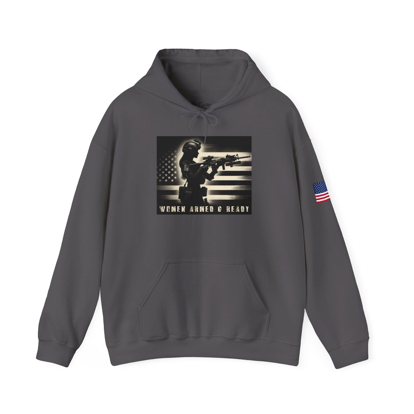 Women Armed & Ready Soldier Hooded Sweatshirt