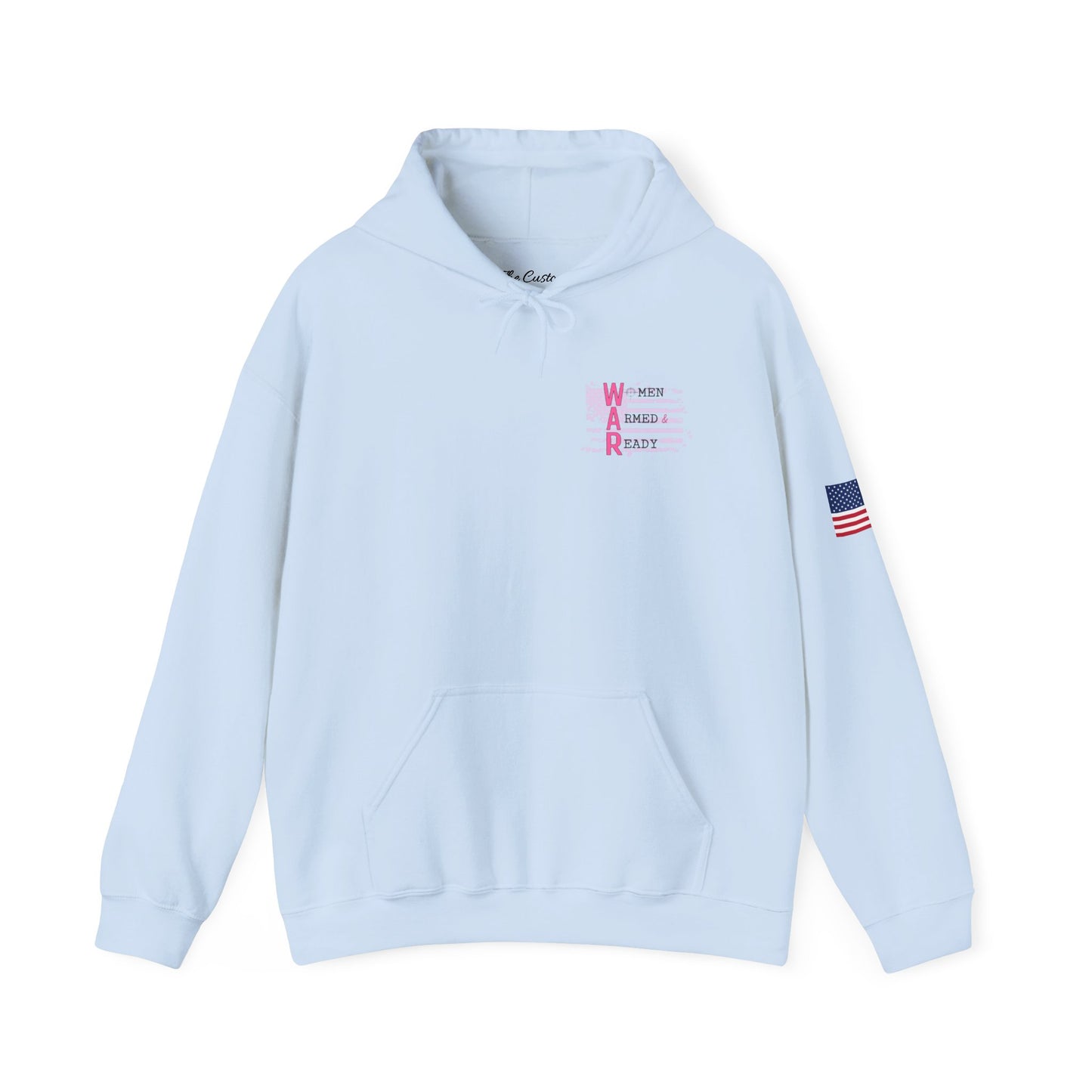 Women Armed & Ready Pink Flag Hooded Sweatshirt