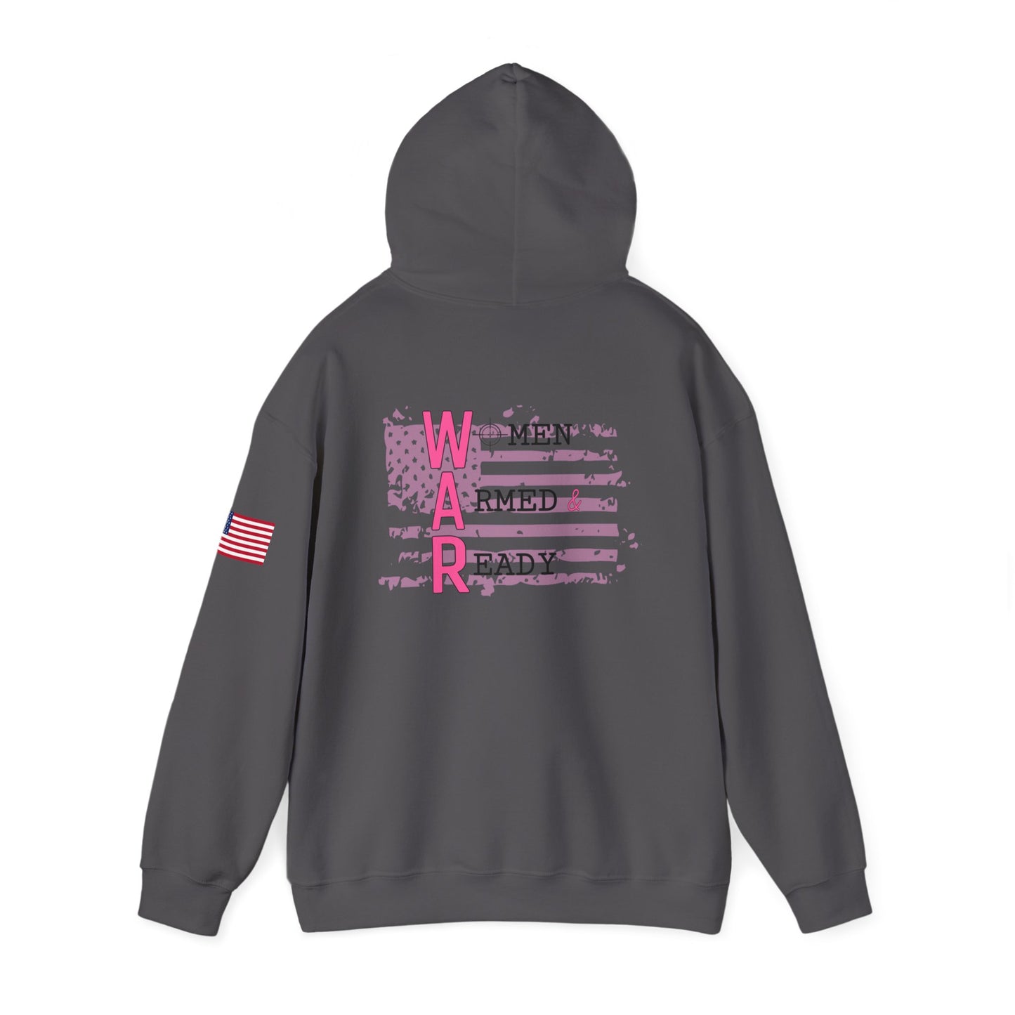 Women Armed & Ready Pink Flag Hooded Sweatshirt