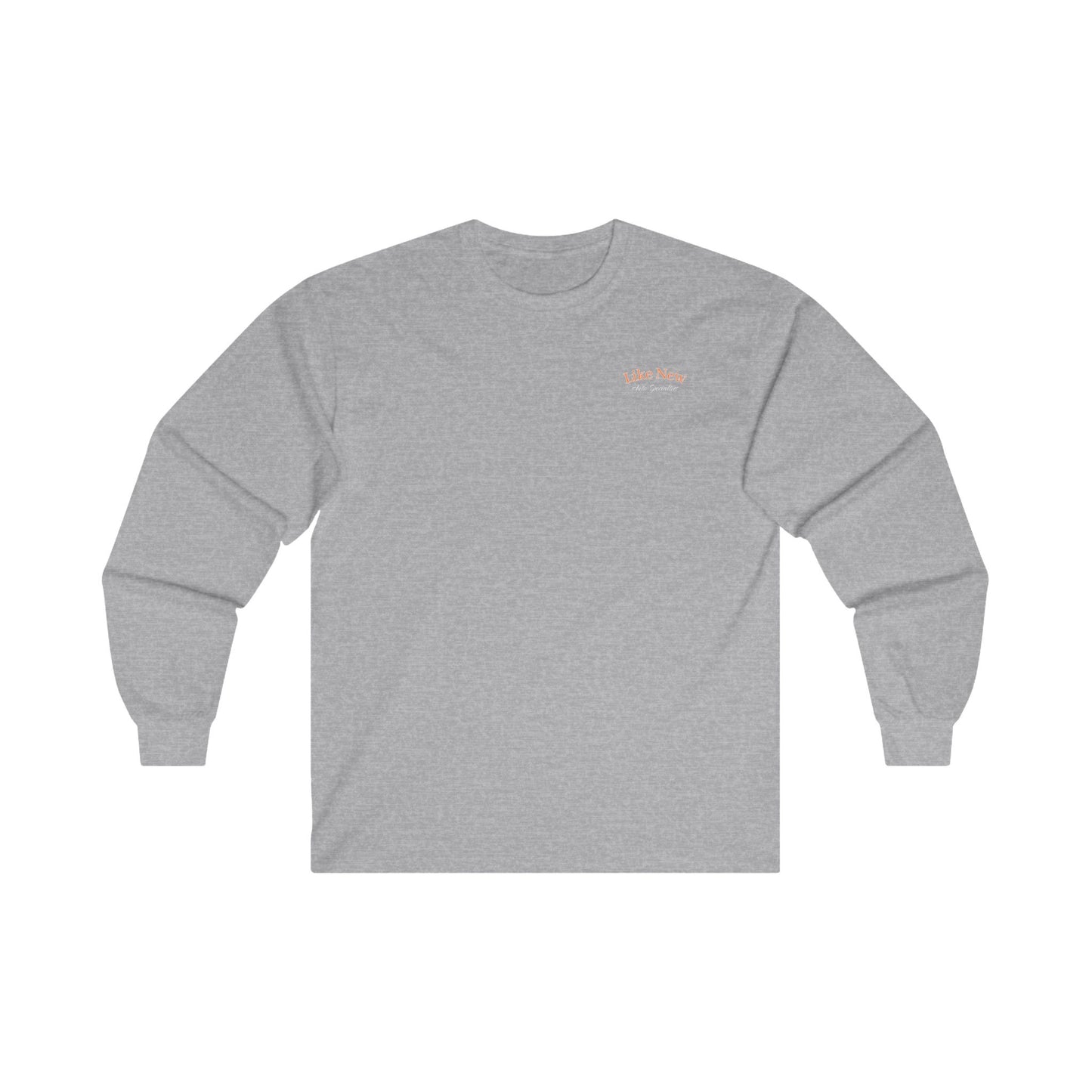 long sleeve cotton work t-shirt shirt crew neck gray