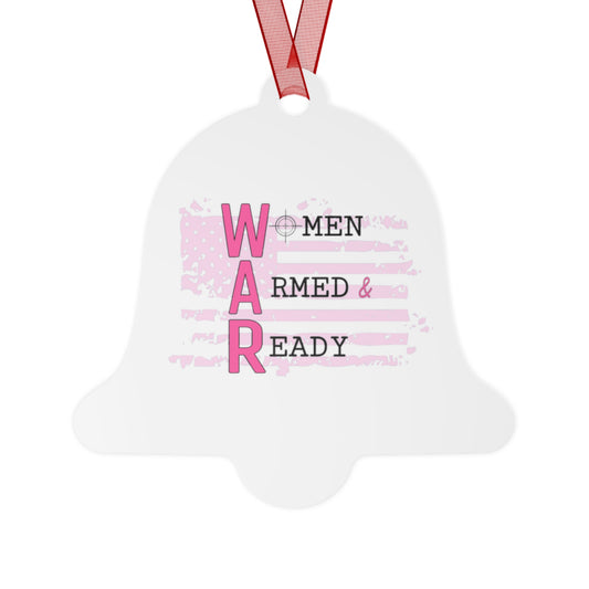 Women Armed & Ready Metal Ornaments